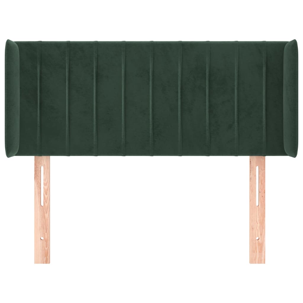 vidaXL Cabecero de terciopelo verde oscuro 93x16x78/88 cm