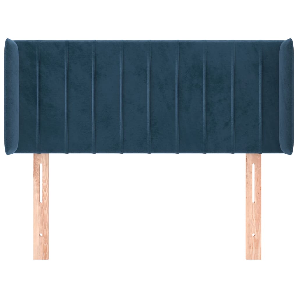 vidaXL Cabecero de terciopelo azul oscuro 103x16x78/88 cm