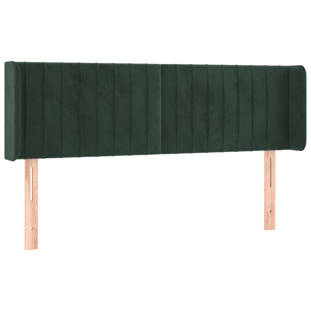 vidaXL Cabecero de terciopelo verde oscuro 147x16x78/88 cm