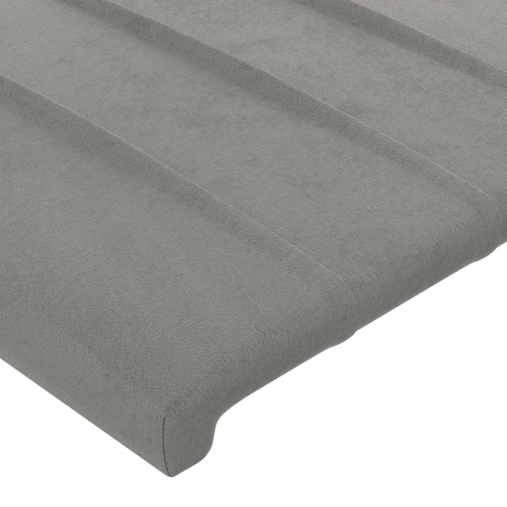 vidaXL Cabecero de terciopelo gris claro 163x16x78/88 cm