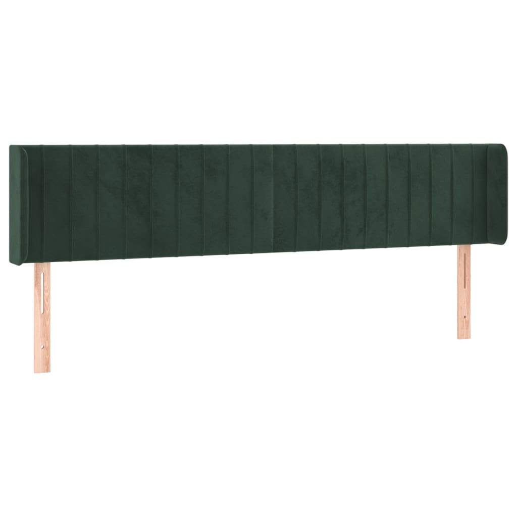 vidaXL Cabecero de terciopelo verde oscuro 163x16x78/88 cm