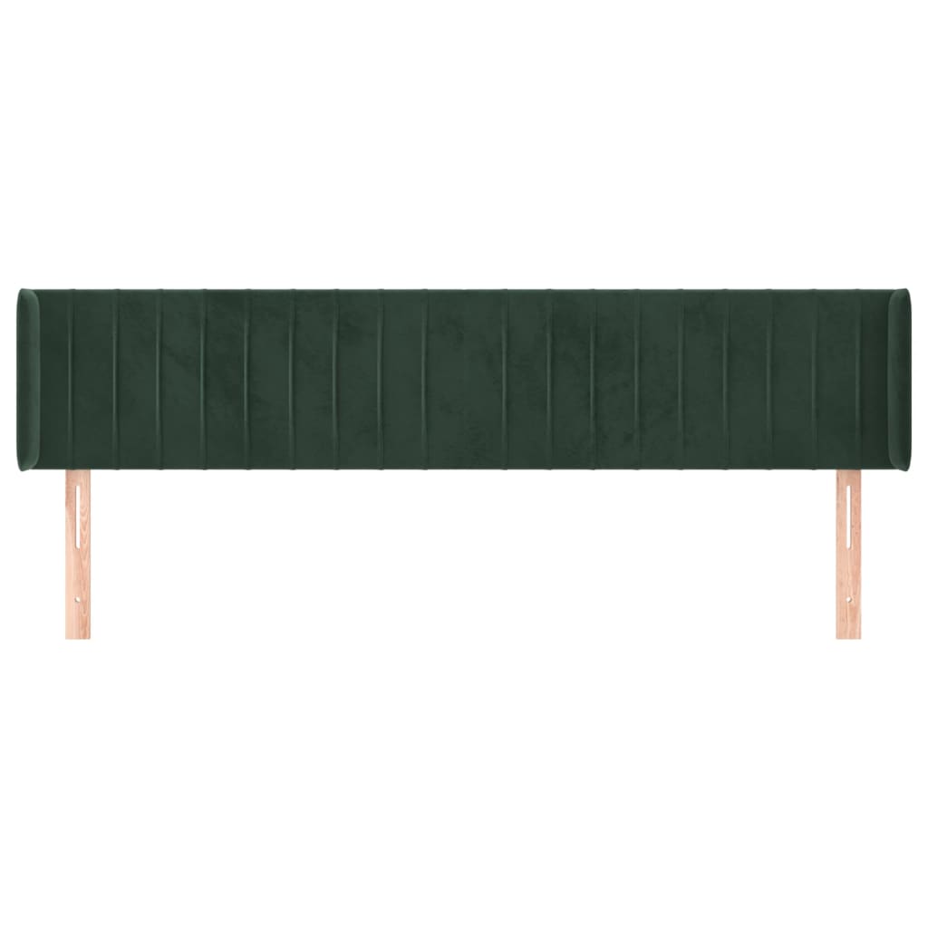 vidaXL Cabecero de terciopelo verde oscuro 163x16x78/88 cm