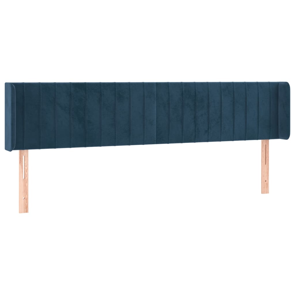 vidaXL Cabecero de terciopelo azul oscuro 163x16x78/88 cm