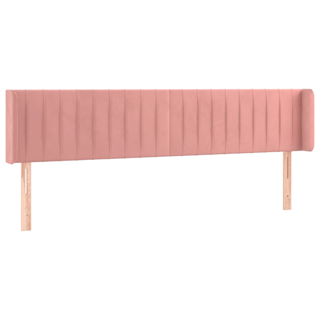 vidaXL Cabecero de terciopelo rosa 163x16x78/88 cm