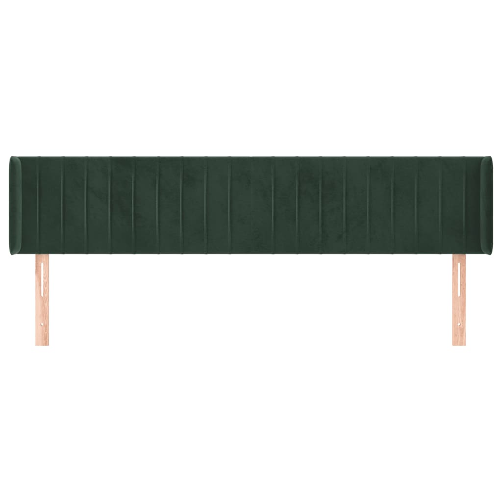 vidaXL Cabecero de terciopelo verde oscuro 183x16x78/88 cm