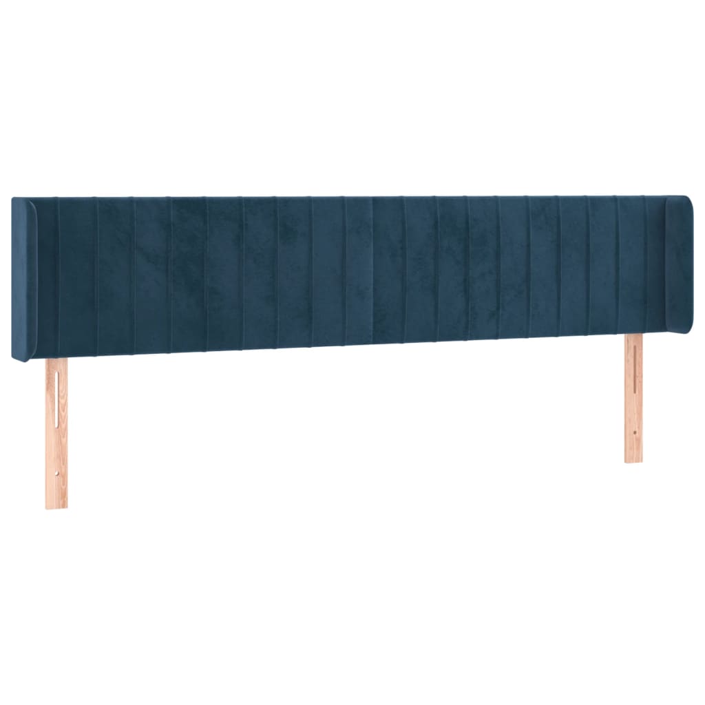 vidaXL Cabecero de terciopelo azul oscuro 183x16x78/88 cm