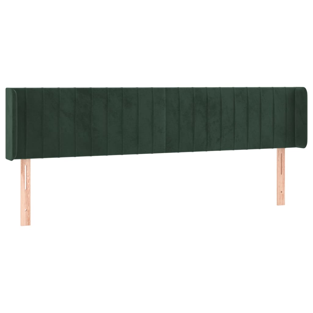 vidaXL Cabecero de terciopelo verde oscuro 203x16x78/88 cm