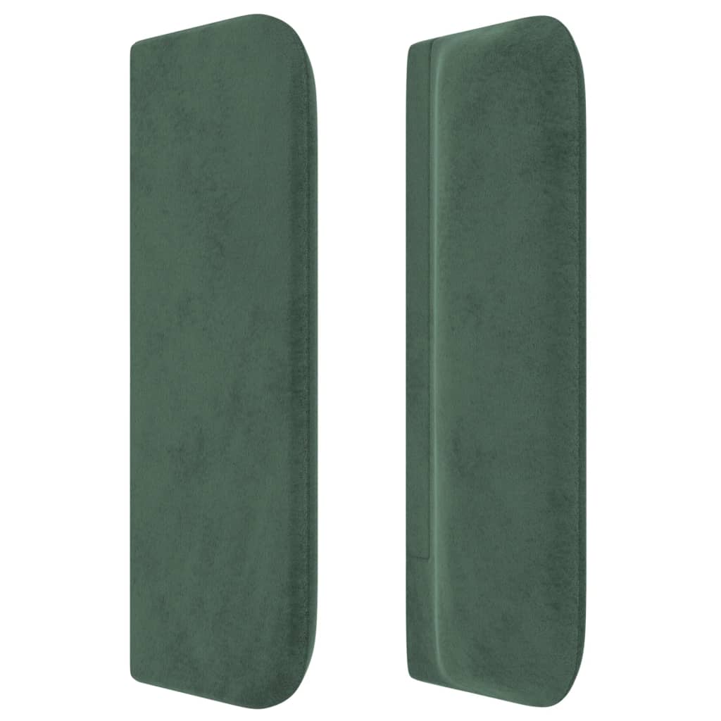 vidaXL Cabecero de terciopelo verde oscuro 203x16x78/88 cm