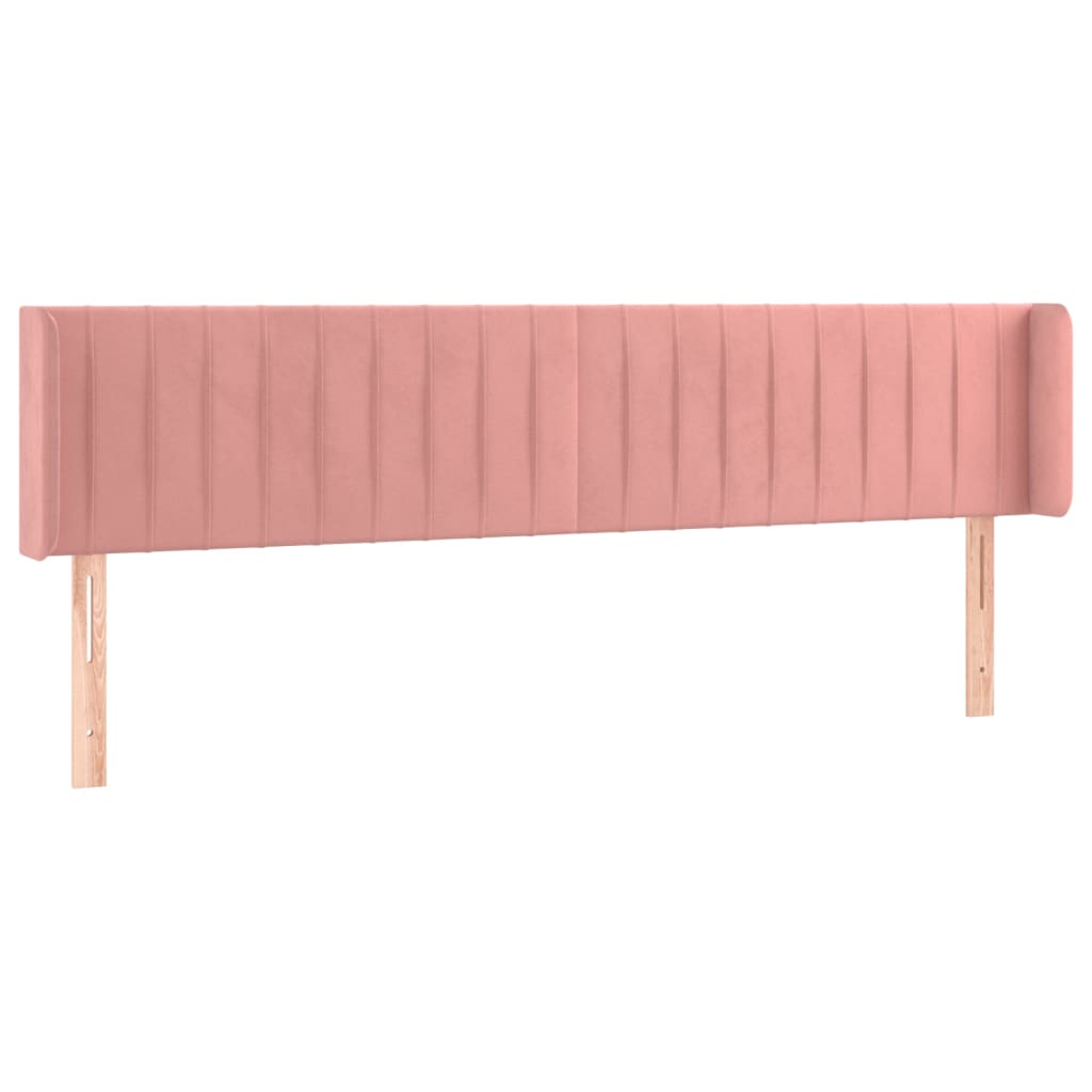 vidaXL Cabecero de terciopelo rosa 203x16x78/88 cm