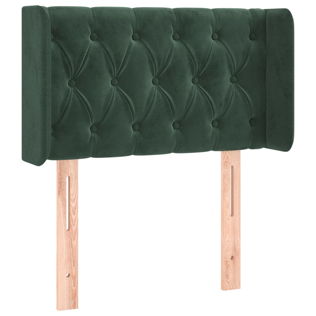 vidaXL Cabecero de terciopelo verde oscuro 83x16x78/88 cm