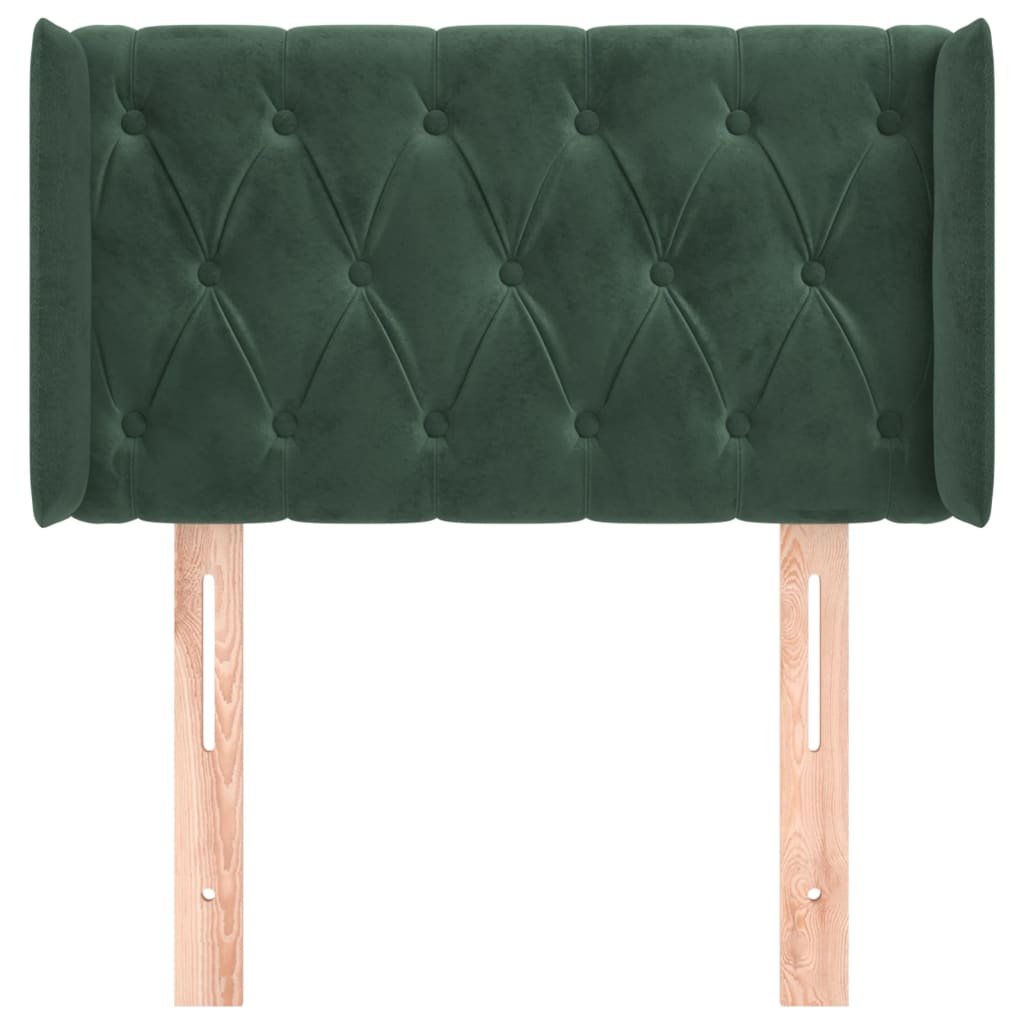 vidaXL Cabecero de terciopelo verde oscuro 83x16x78/88 cm