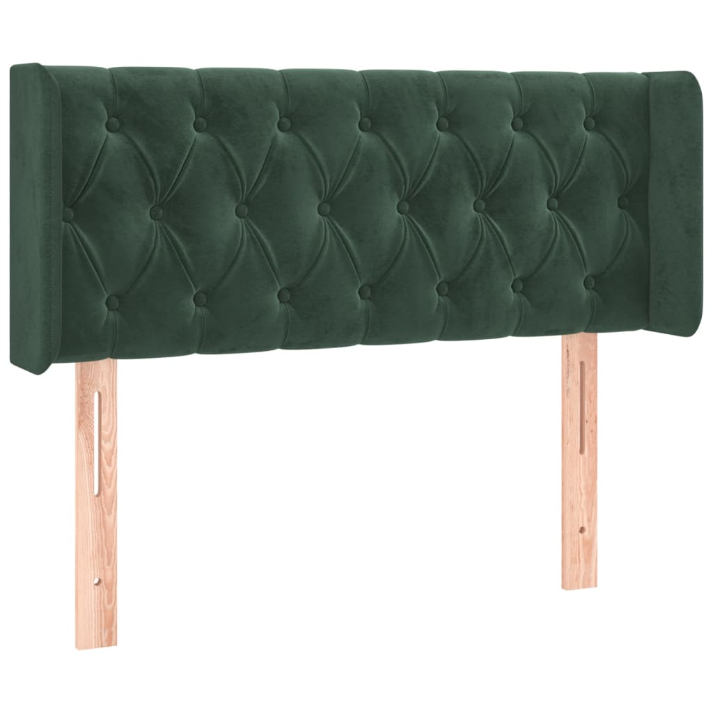 vidaXL Cabecero de terciopelo verde oscuro 103x16x78/88 cm