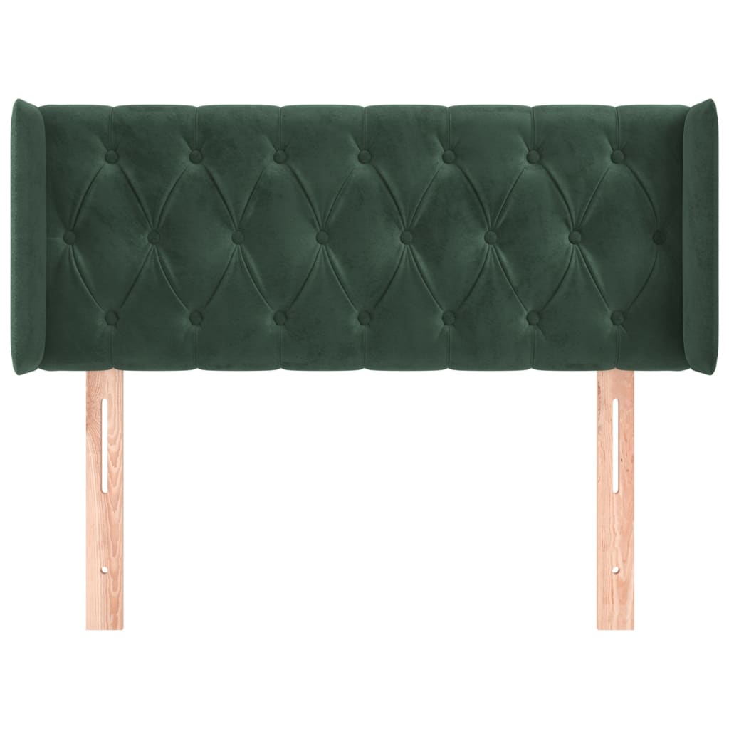 vidaXL Cabecero de terciopelo verde oscuro 103x16x78/88 cm