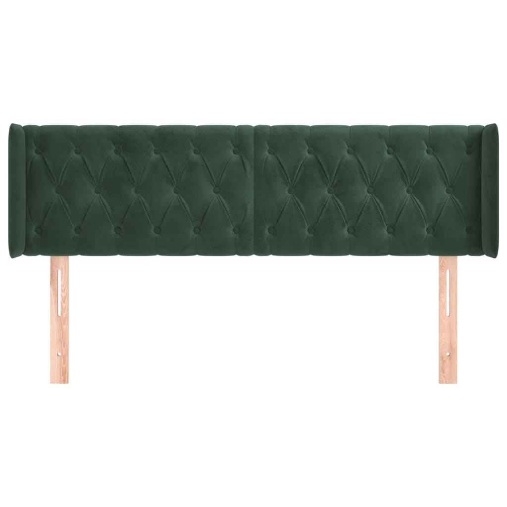 vidaXL Cabecero de terciopelo verde oscuro 147x16x78/88 cm