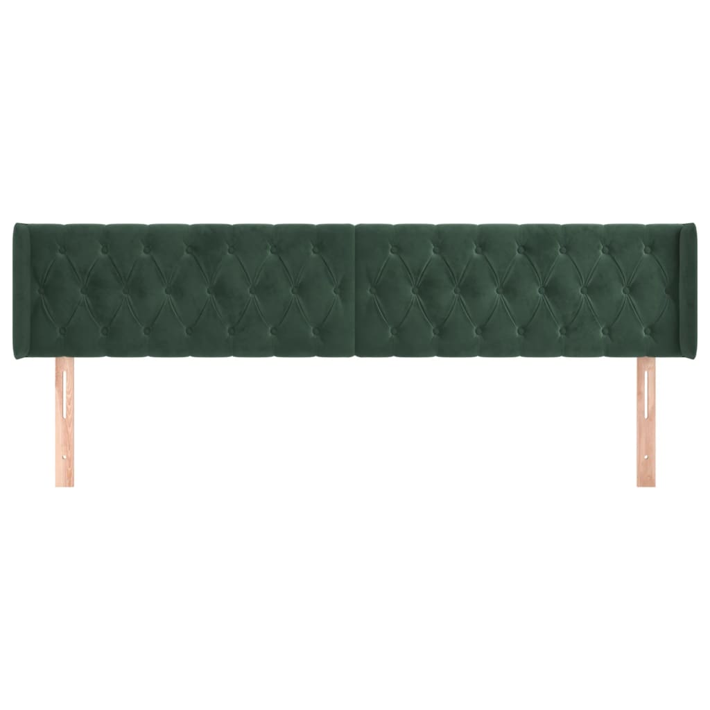 vidaXL Cabecero de terciopelo verde oscuro 183x16x78/88 cm