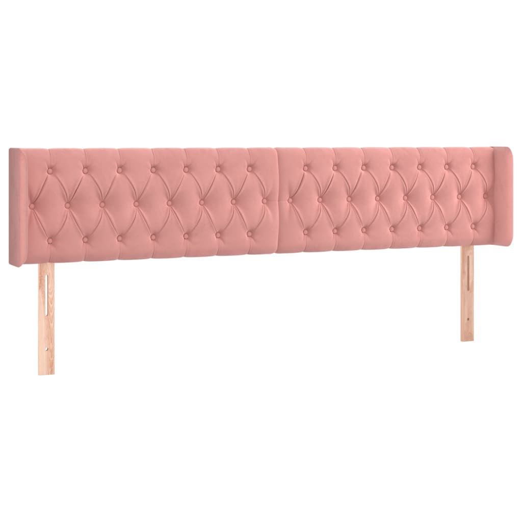 vidaXL Cabecero de terciopelo rosa 203x16x78/88 cm