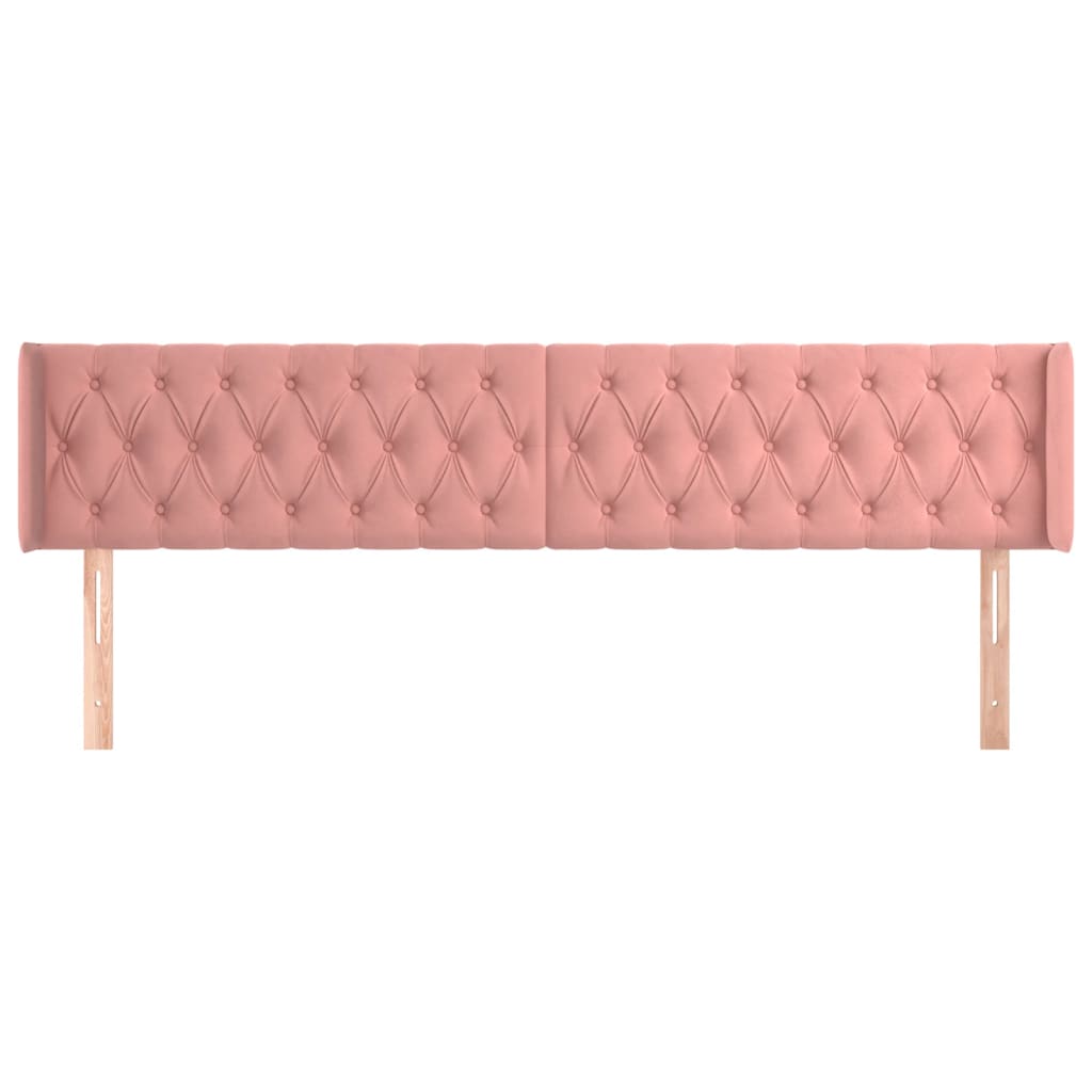 vidaXL Cabecero de terciopelo rosa 203x16x78/88 cm