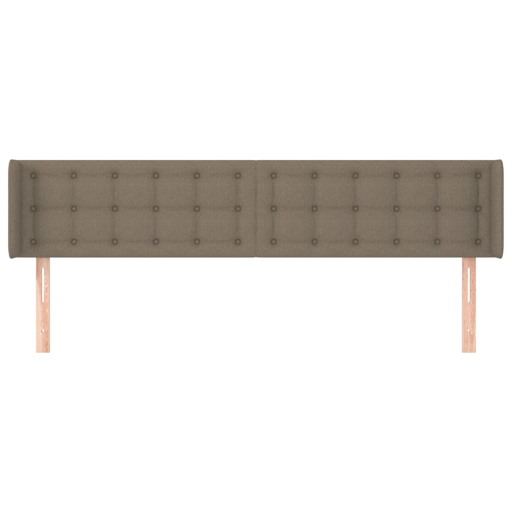 vidaXL Cabecero de tela gris taupe 203x16x78/88 cm