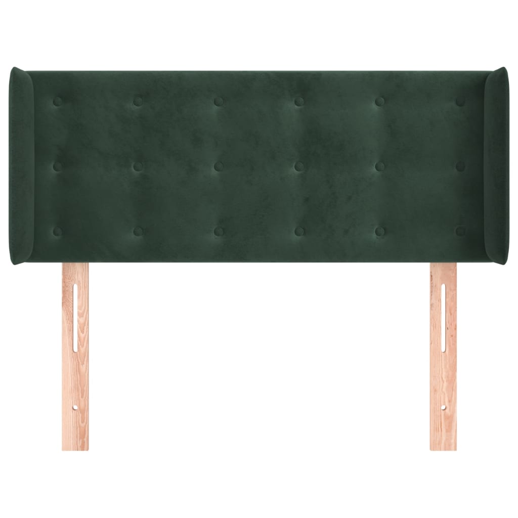 vidaXL Cabecero de terciopelo verde oscuro 83x16x78/88 cm