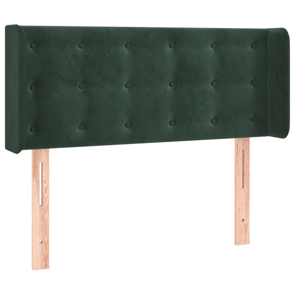 vidaXL Cabecero de terciopelo verde oscuro 93x16x78/88 cm