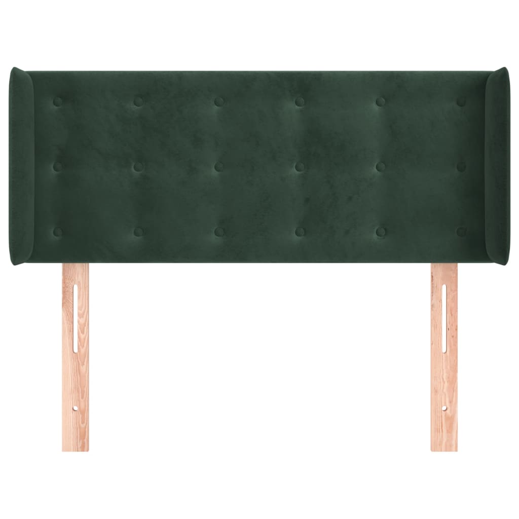 vidaXL Cabecero de terciopelo verde oscuro 103x16x78/88 cm