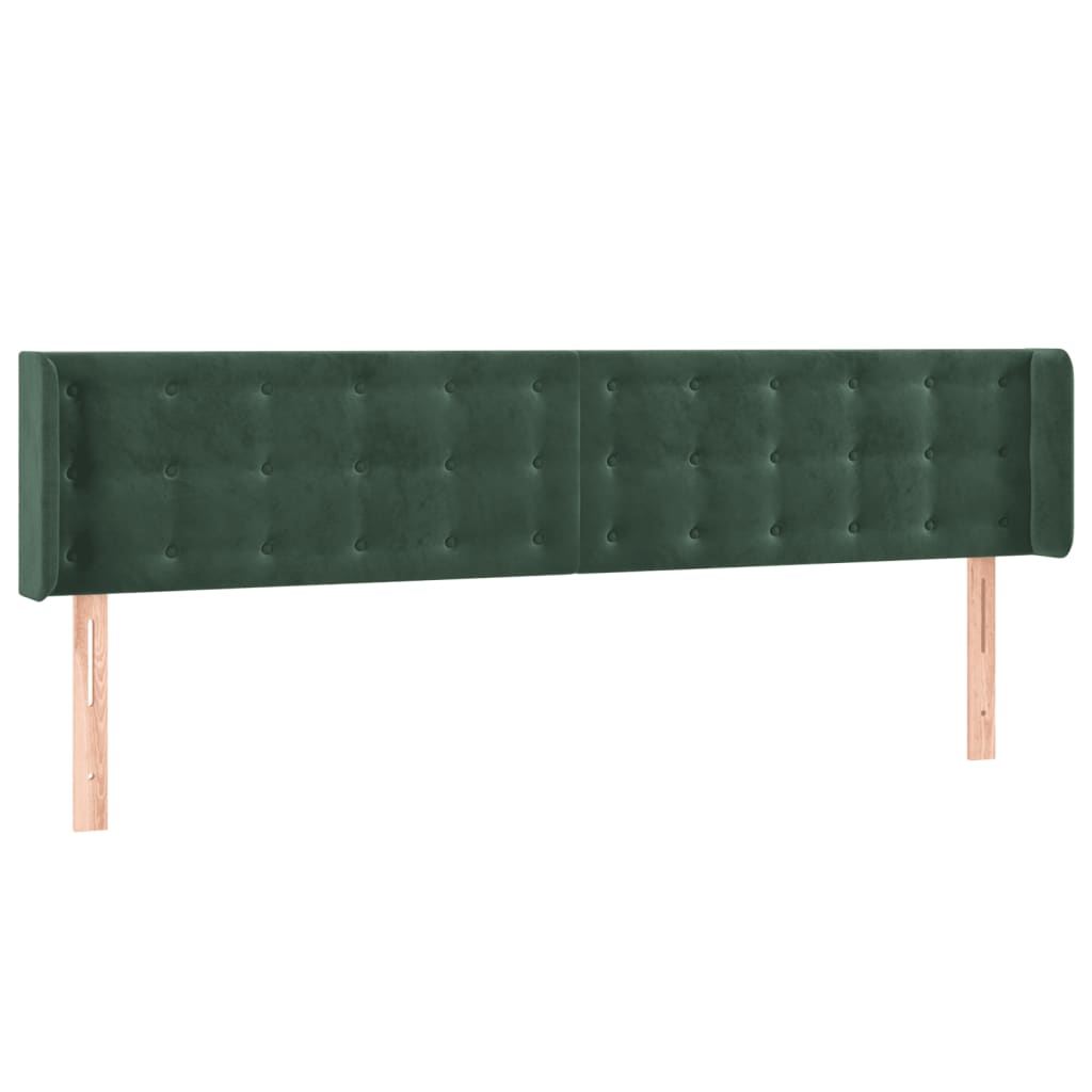 vidaXL Cabecero de terciopelo verde oscuro 183x16x78/88 cm