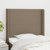 vidaXL Cabecero con orejas de tela gris taupe 83x16x118/128 cm