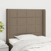 vidaXL Cabecero con orejas de tela gris taupe 93x16x118/128 cm