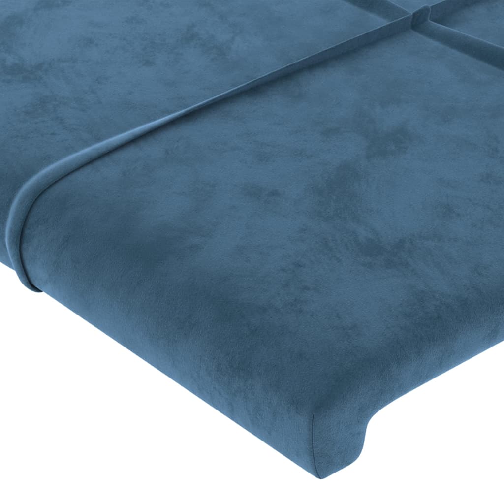 vidaXL Cabecero con orejas de terciopelo azul oscuro 83x16x118/128 cm