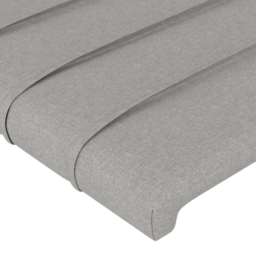 vidaXL Cabecero con orejas de tela gris claro 83x16x118/128 cm