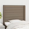 vidaXL Cabecero con orejas de tela gris taupe 83x16x118/128 cm