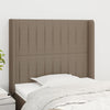 vidaXL Cabecero con orejas de tela gris taupe 103x16x118/128 cm