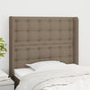 vidaXL Cabecero con orejas de tela gris taupe 83x16x118/128 cm