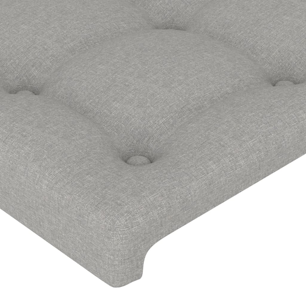 vidaXL Cabecero con orejas de tela gris claro 163x16x118/128 cm