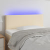 vidaXL Cabecero con LED de tela color crema 90x5x78/88 cm