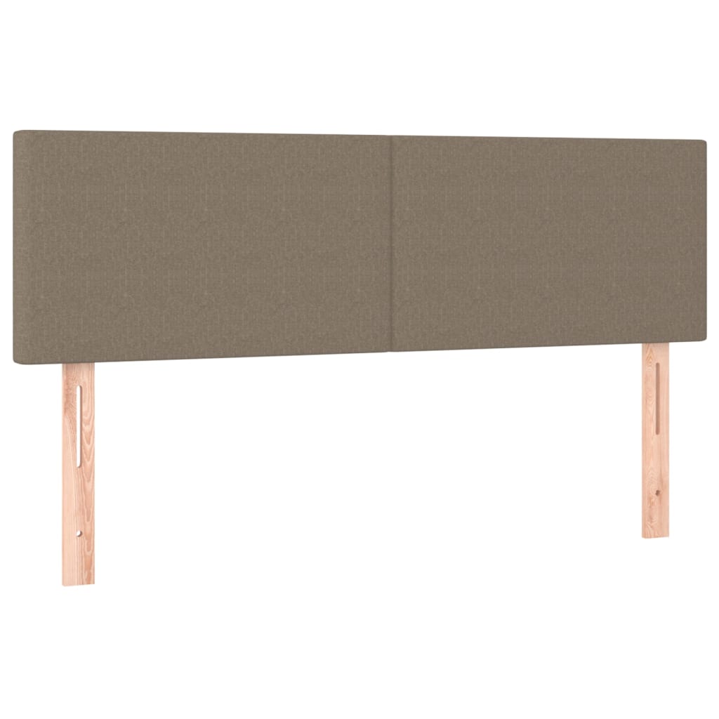 vidaXL Cabecero con LED de tela gris taupe 144x5x78/88 cm