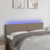 vidaXL Cabecero con LED de tela gris taupe 144x5x78/88 cm