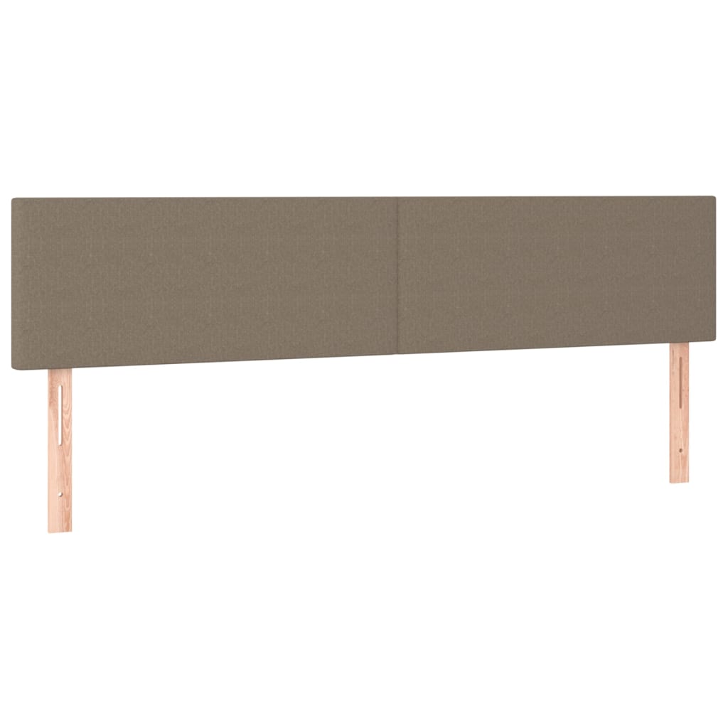 vidaXL Cabecero con LED de tela gris taupe 160x5x78/88 cm