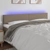 vidaXL Cabecero con LED de tela gris taupe 160x5x78/88 cm