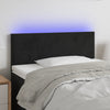 vidaXL Cabecero con LED de terciopelo negro 80x5x78/88 cm