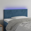 vidaXL Cabecero con LED de terciopelo azul oscuro 90x5x78/88 cm