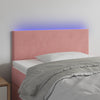 vidaXL Cabecero con LED de terciopelo rosa 90x5x78/88 cm