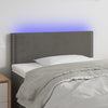 vidaXL Cabecero con LED de terciopelo gris oscuro 100x5x78/88 cm