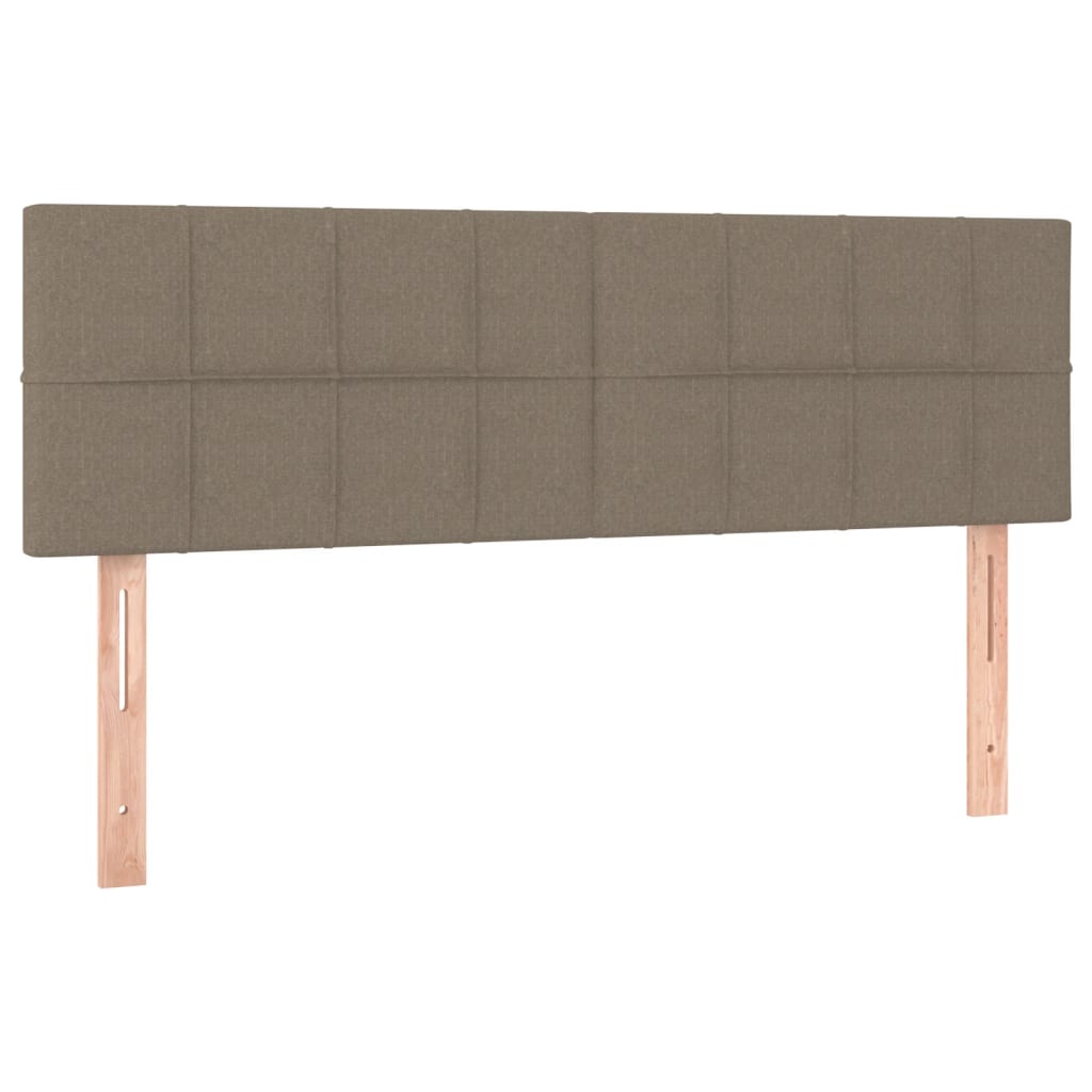 vidaXL Cabecero con LED de tela gris taupe 144x5x78/88 cm