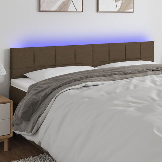 vidaXL Cabecero con LED de tela gris taupe 180x5x78/88 cm