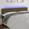 vidaXL Cabecero con LED de tela gris taupe 180x5x78/88 cm