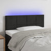 vidaXL Cabecero con LED de terciopelo negro 100x5x78/88 cm