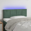 vidaXL Cabecero con LED de terciopelo verde oscuro 100x5x78/88 cm