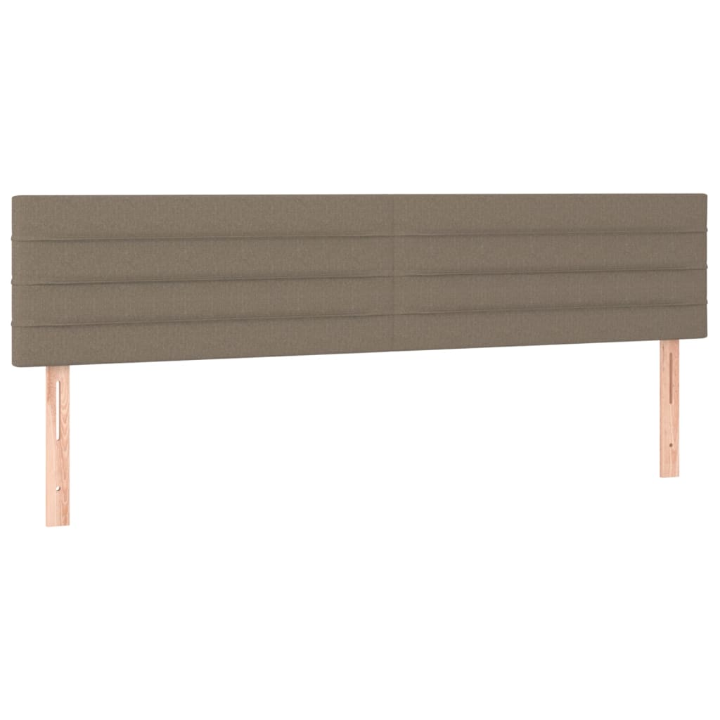 vidaXL Cabecero con LED de tela gris taupe 160x5x78/88 cm