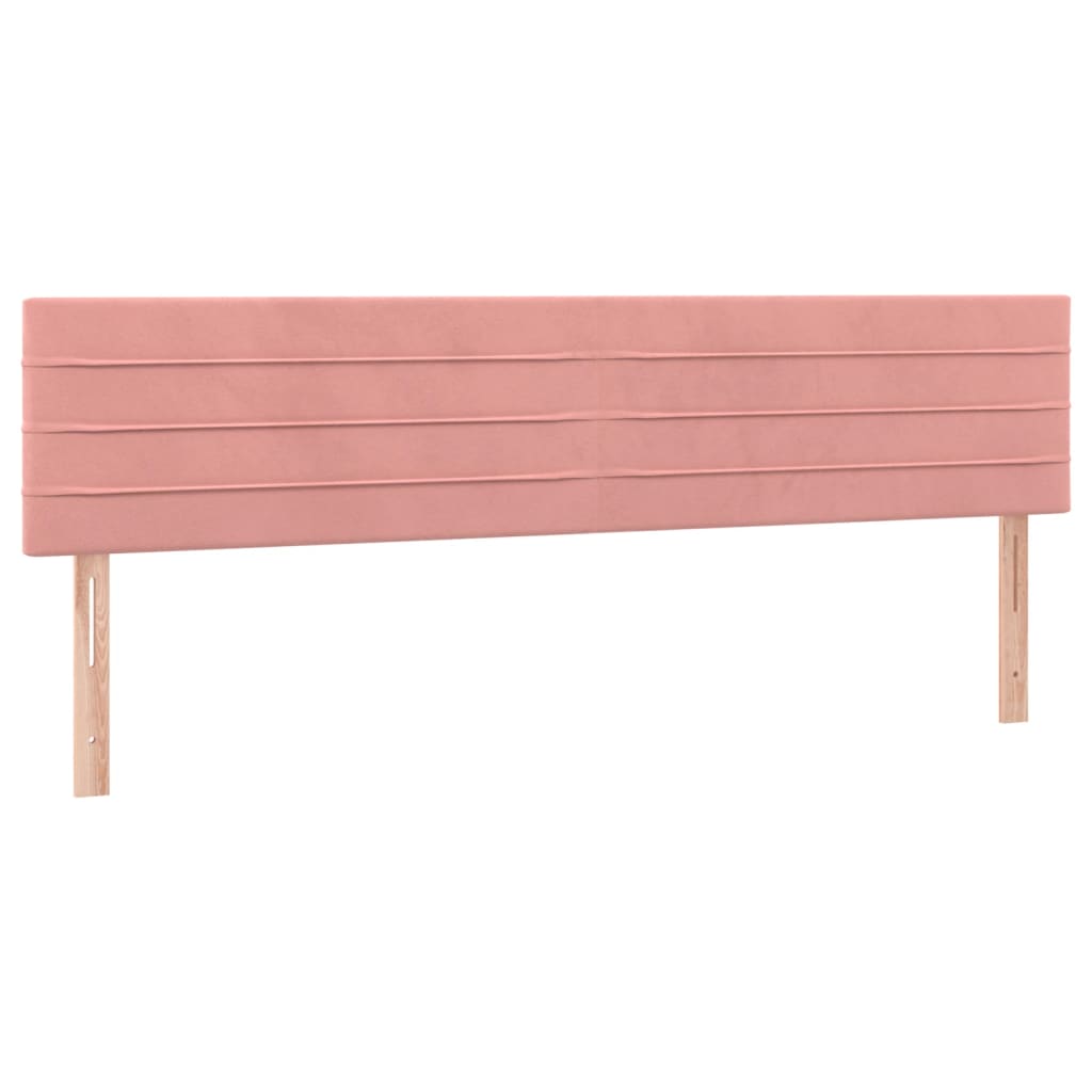 vidaXL Cabecero con LED de terciopelo rosa 160x5x78/88 cm